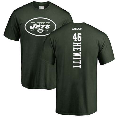 New York Jets Men Green Neville Hewitt Backer NFL Football #46 T Shirt->nfl t-shirts->Sports Accessory
